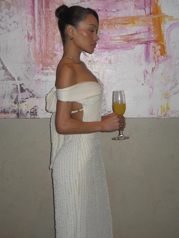 Noelle | Ribbed Backless Maxi Dress