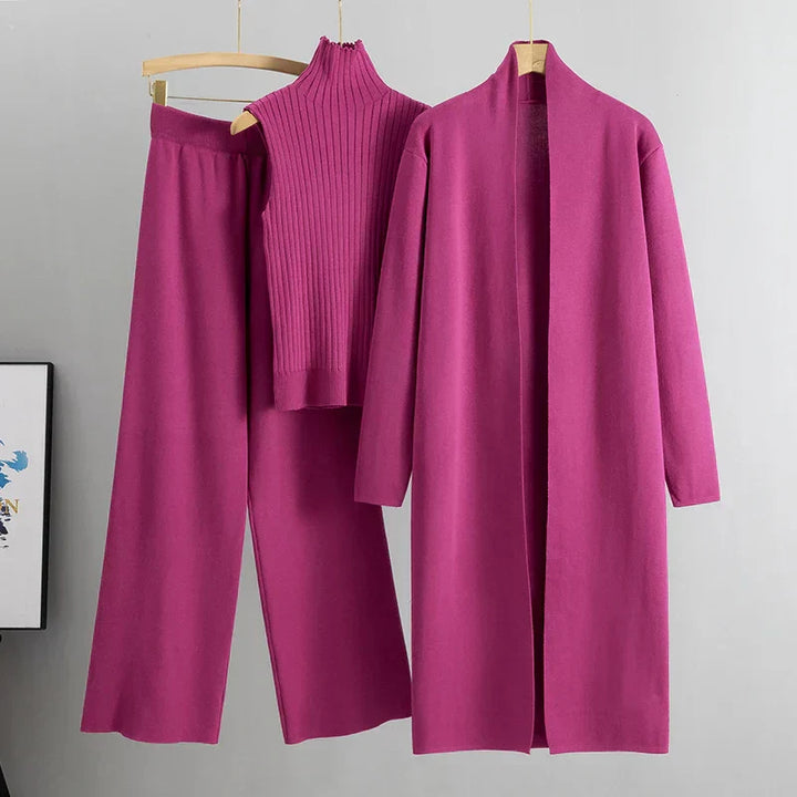 Bella - Ribbed Lounge Three Piece Set