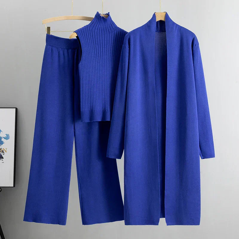 Bella - Ribbed Lounge Three Piece Set