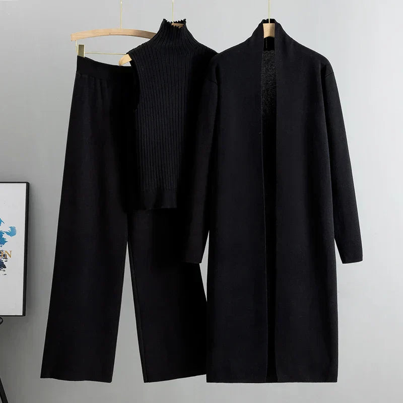 Bella - Ribbed Lounge Three Piece Set