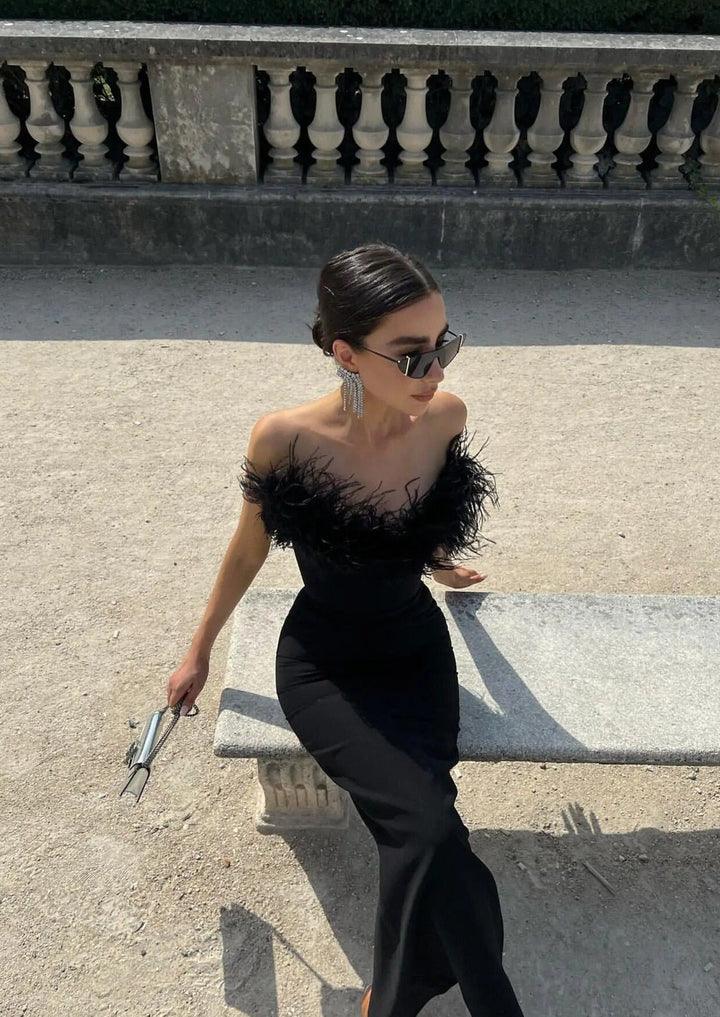 Anastasia | Luxurious Feather Dress