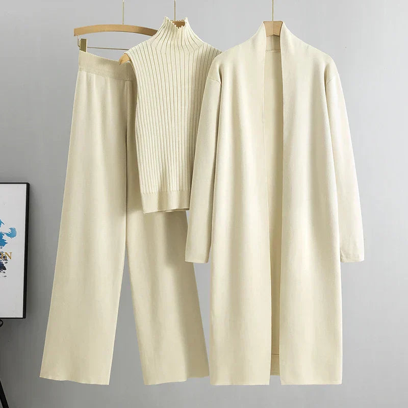 Bella - Ribbed Lounge Three Piece Set