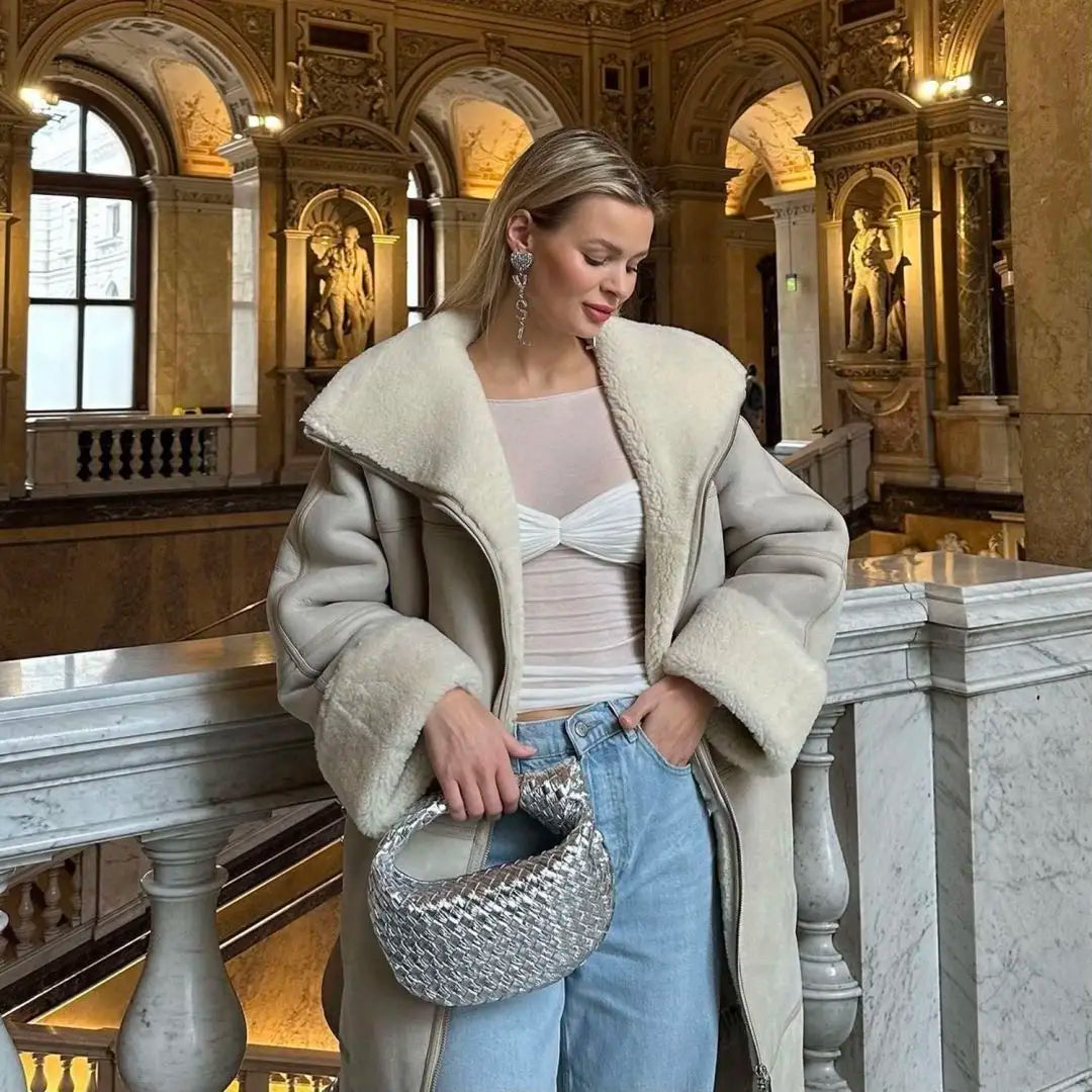 Adrienna - Camel Sheer Mesh Top