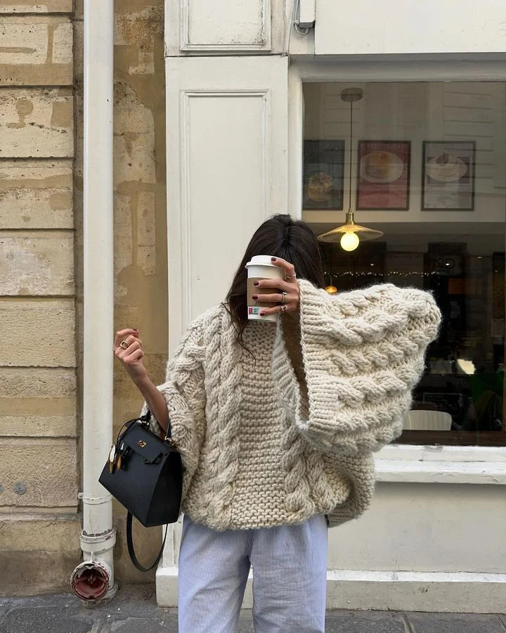 Holly - Khaki Oversized Sweater