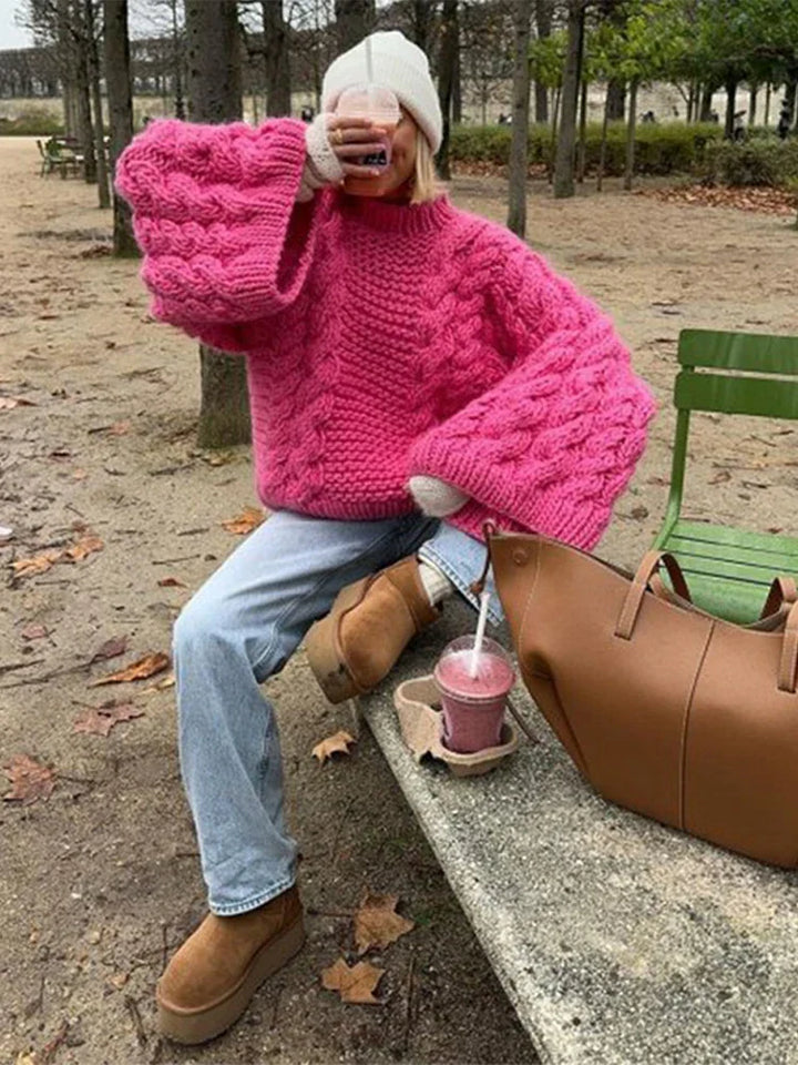 Holly - Khaki Oversized Sweater