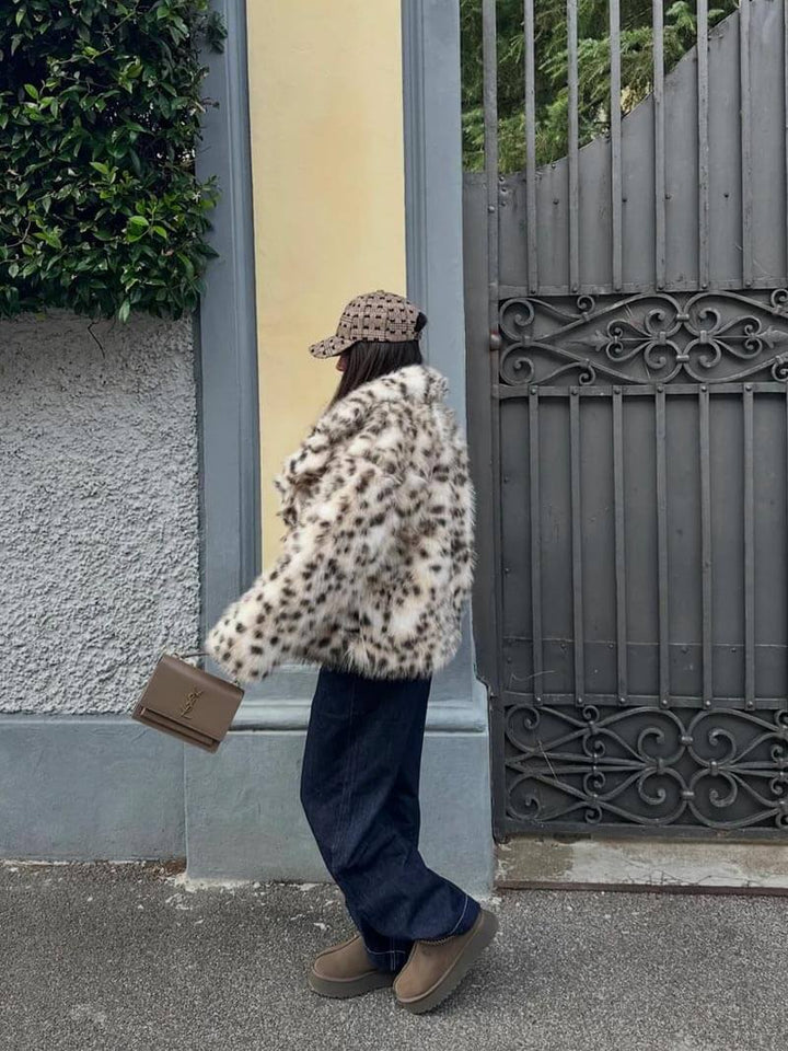 Sienna - Leopard Print Faux Fur Jacket
