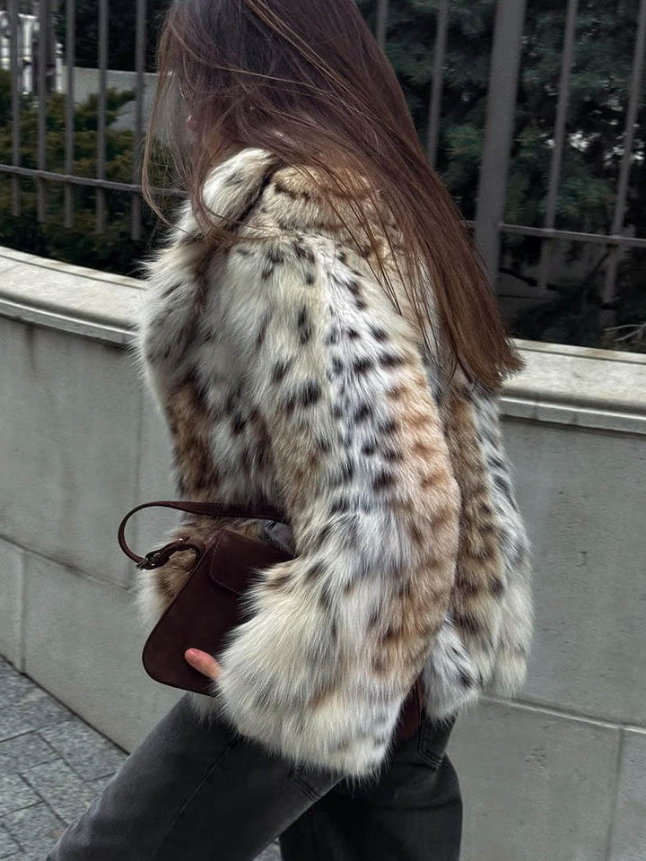 Sienna - Leopard Print Faux Fur Jacket