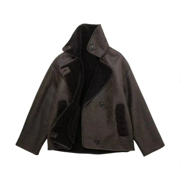 Lila - Cream Vintage Leather Jacket