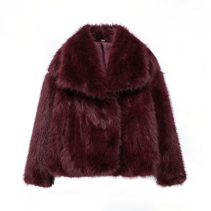 Felina - Burgundy Faux Fur Coat