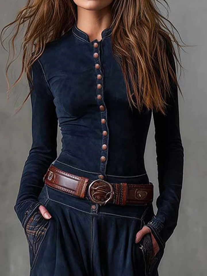 Ember |  Plaid Panel Vintage Maxi Dress