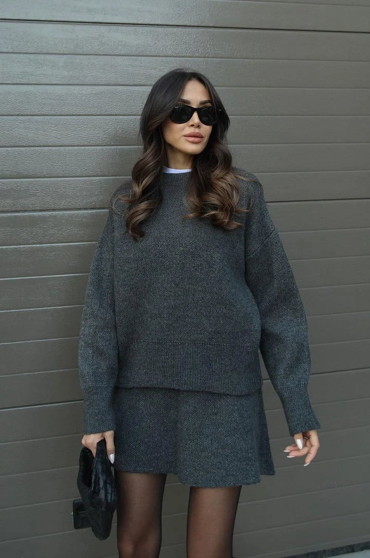 Olivia - Jumper And Mini Skirt Knitted Co-Ord