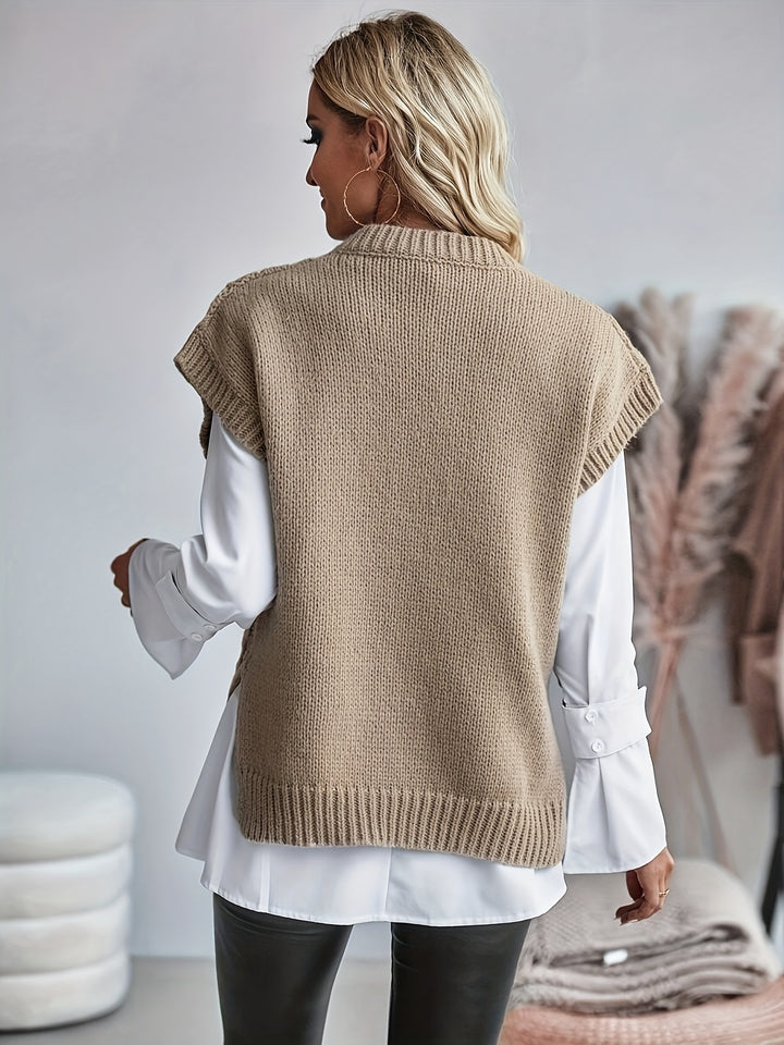 Lyla - Knitted Sleeveless Vest