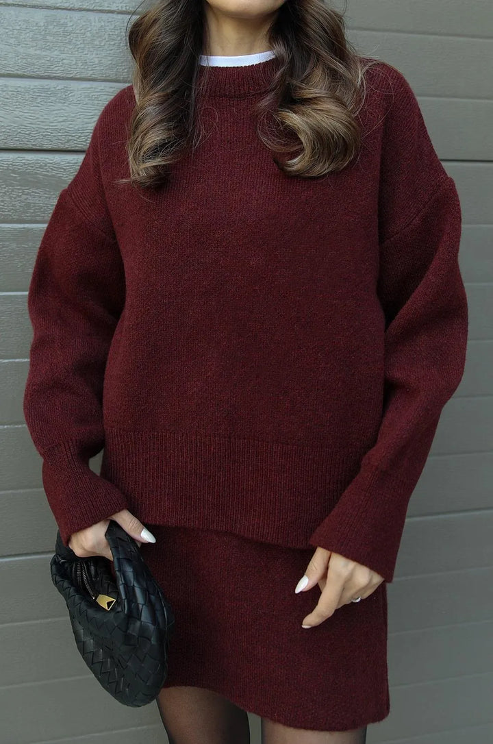 Olivia - Jumper And Mini Skirt Knitted Co-Ord