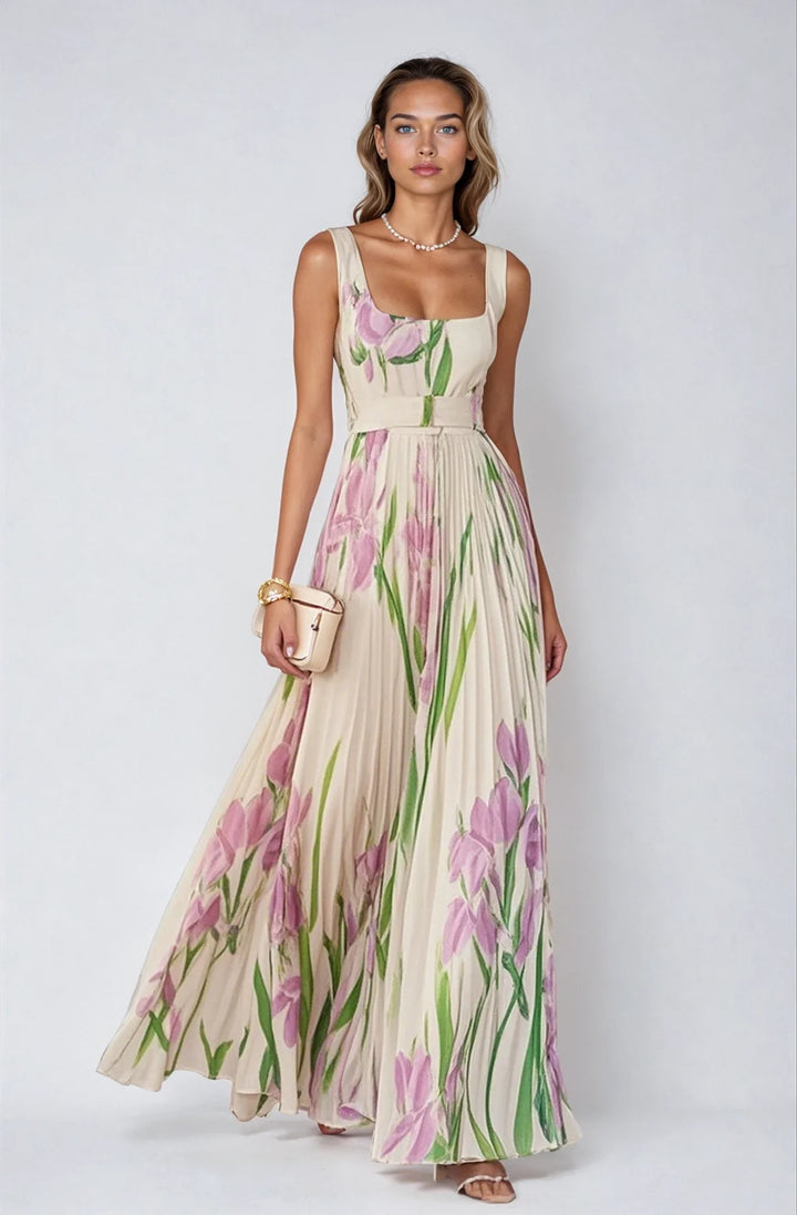 Delilah – Chiffon Floral Print Maxi Dress