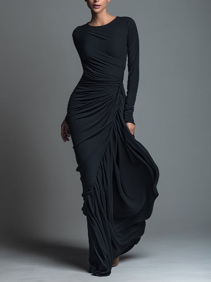Nova | Jersey Knit Ruched Maxi Dress