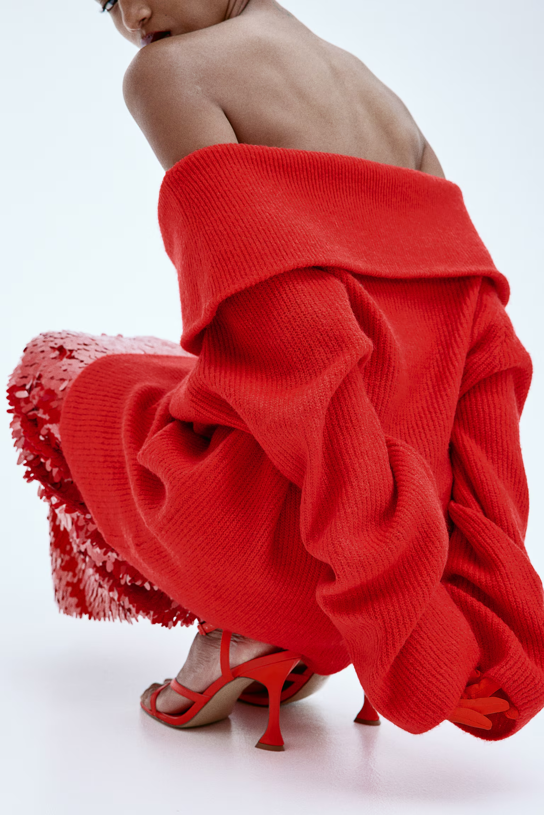 Jazzy - Off-Shoulder Layered Knitted Top