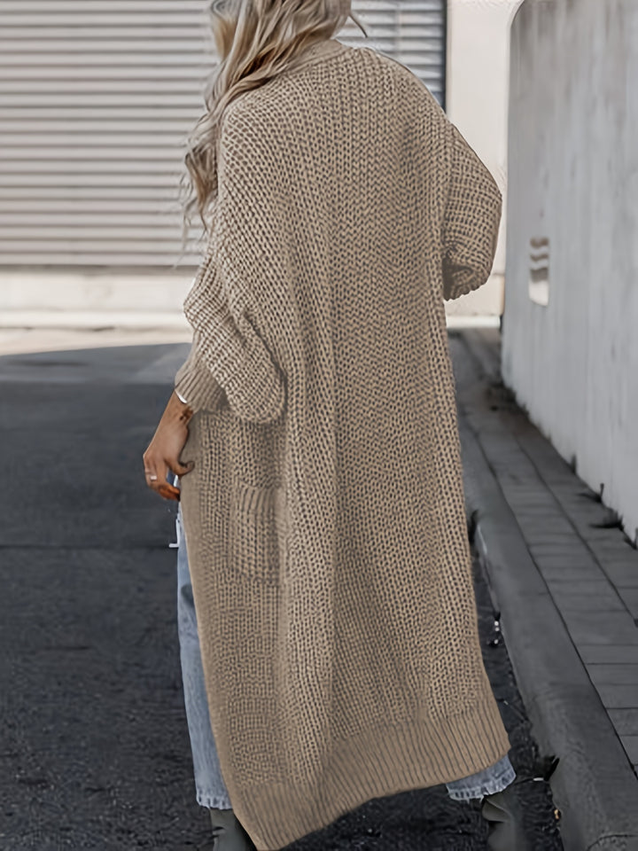 Aria- Midi Knit Pocket Cardigan