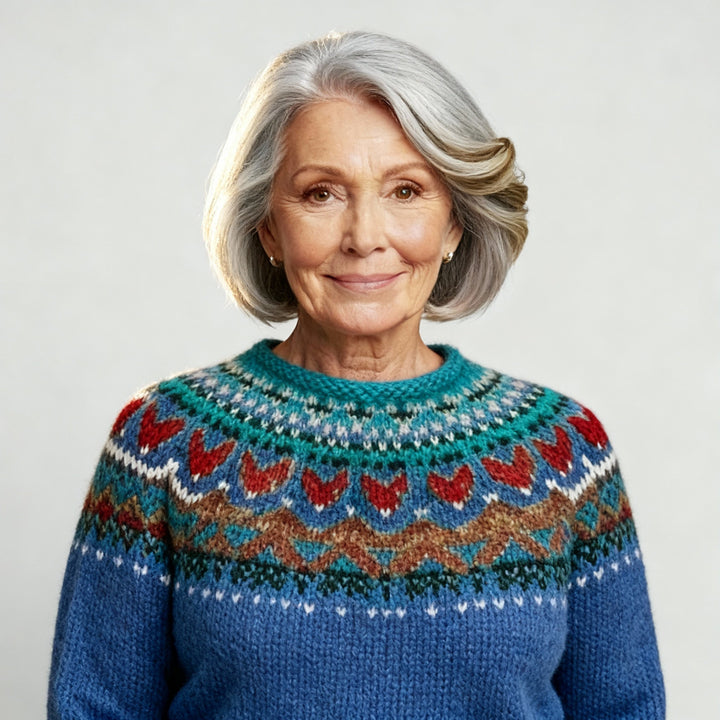 Elina | Classic Icelandic Wool Knit Sweater