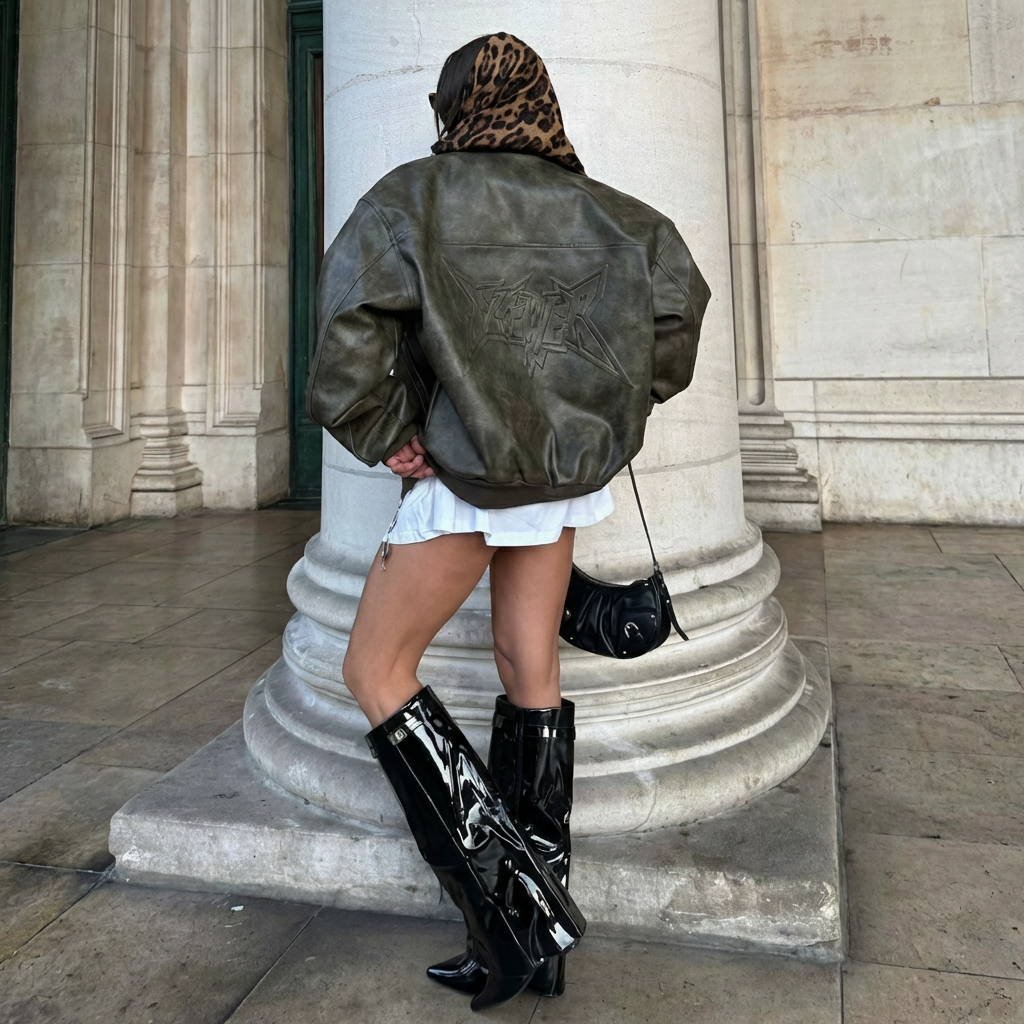 Orie | Buckle Pointed-Toe Knee-High Boots