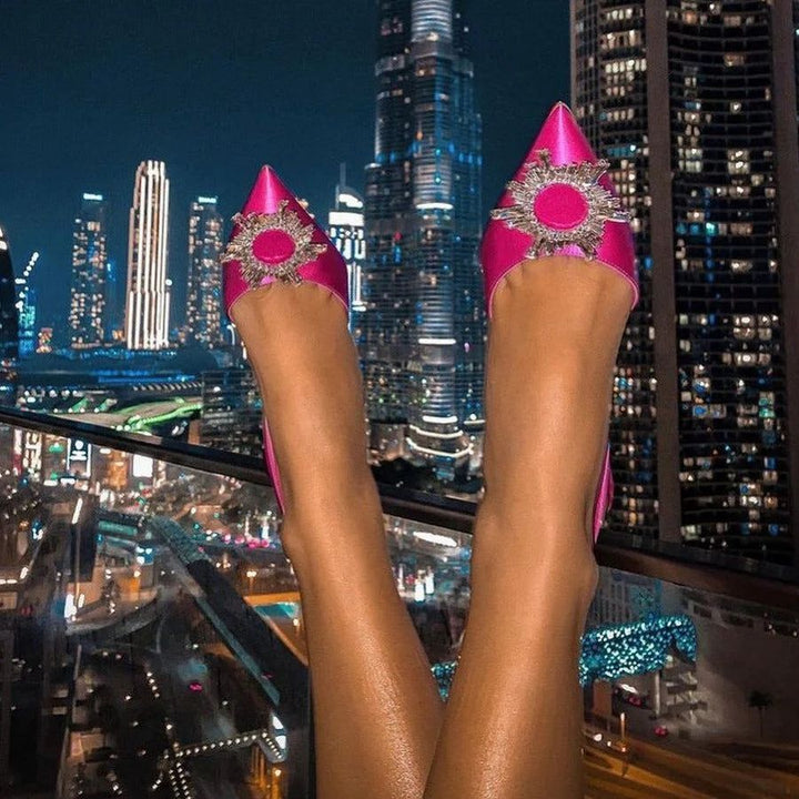 Monica - Slingback Rhinestone High-Heel