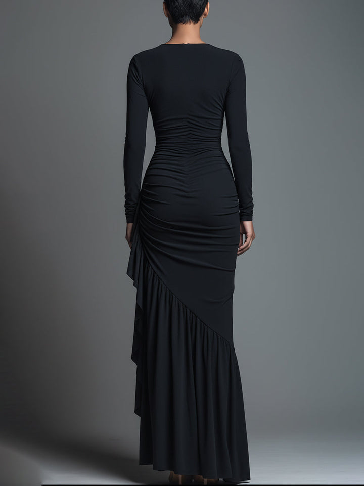 Nova | Jersey Knit Ruched Maxi Dress