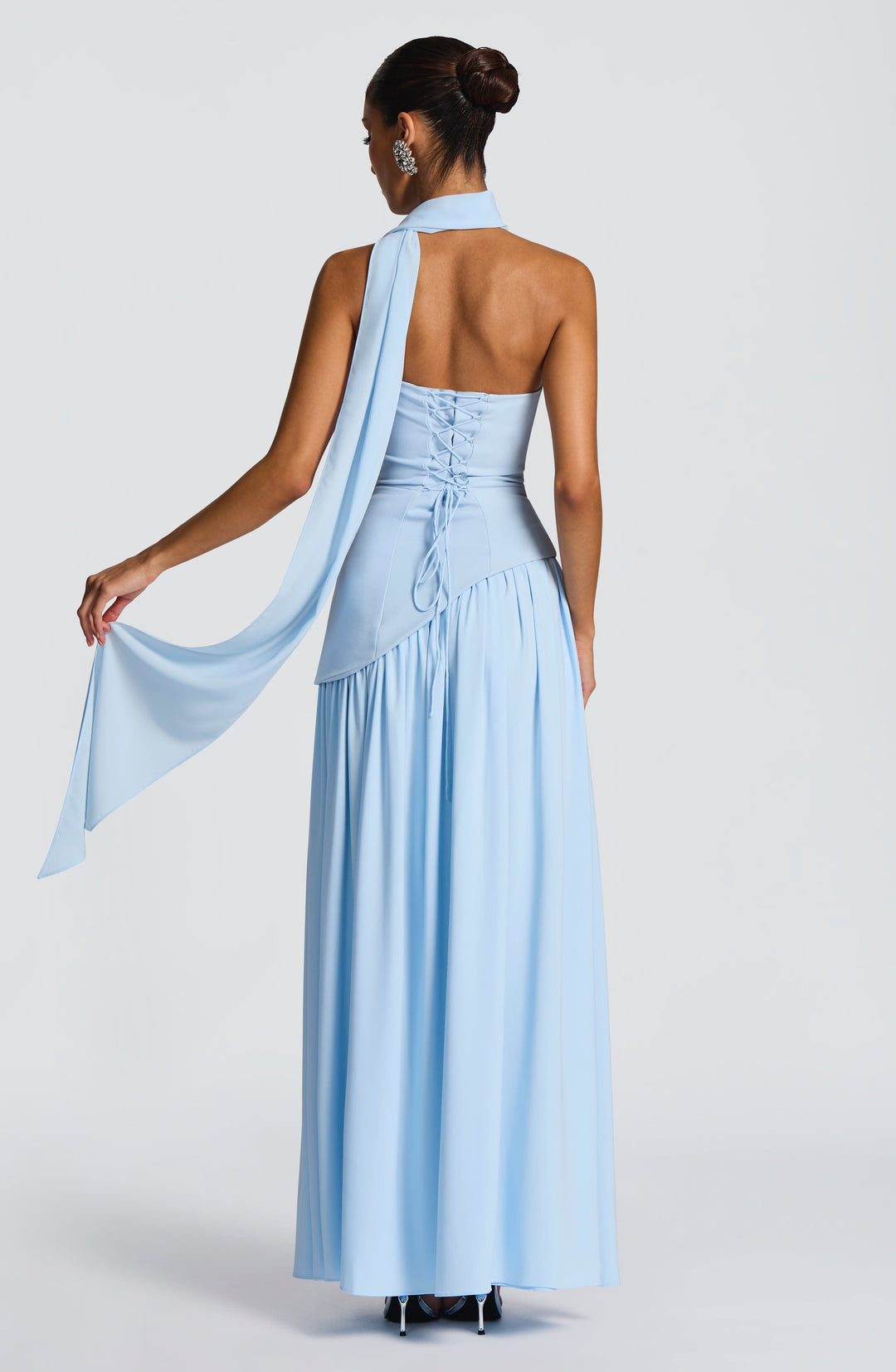 Jiselle | Brown Tight High Split Maxi Dress