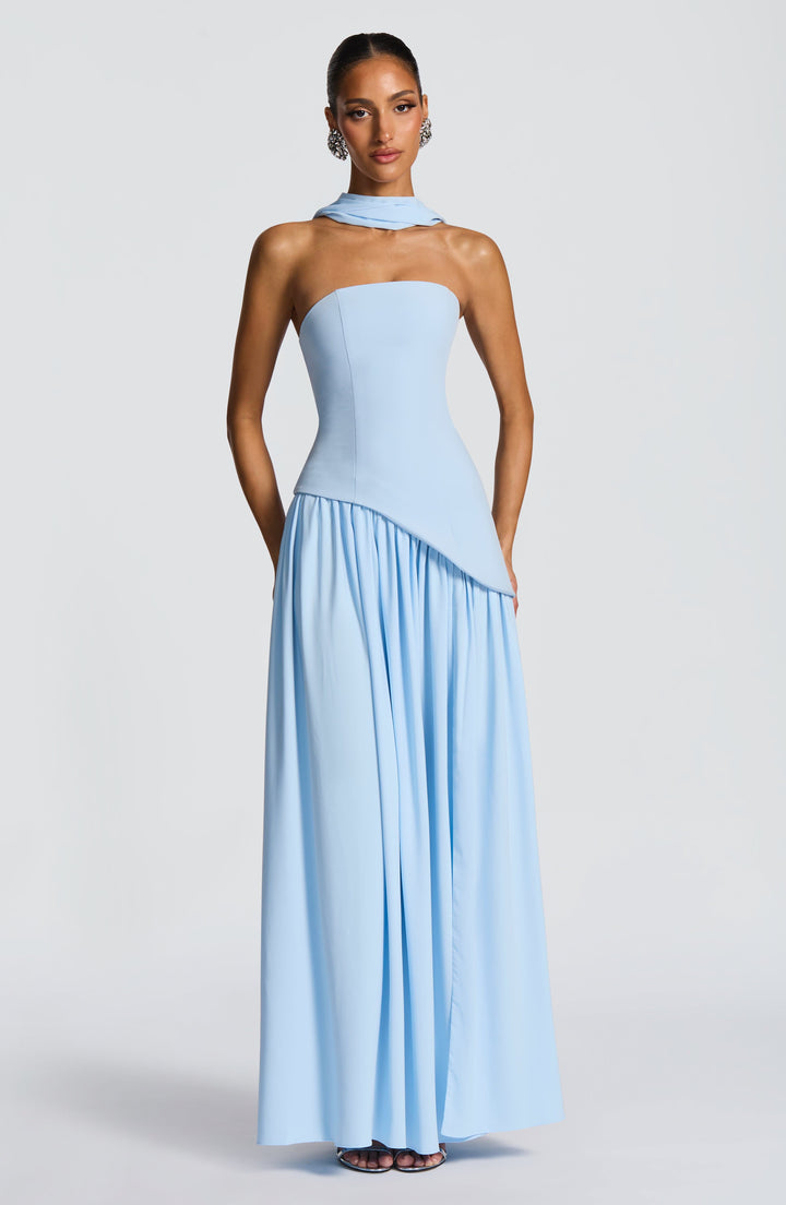 Jiselle | Brown Tight High Split Maxi Dress