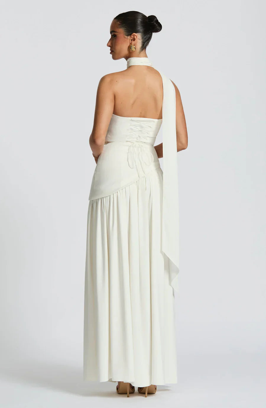Jiselle - Yellow Tight High Split Maxi Dress