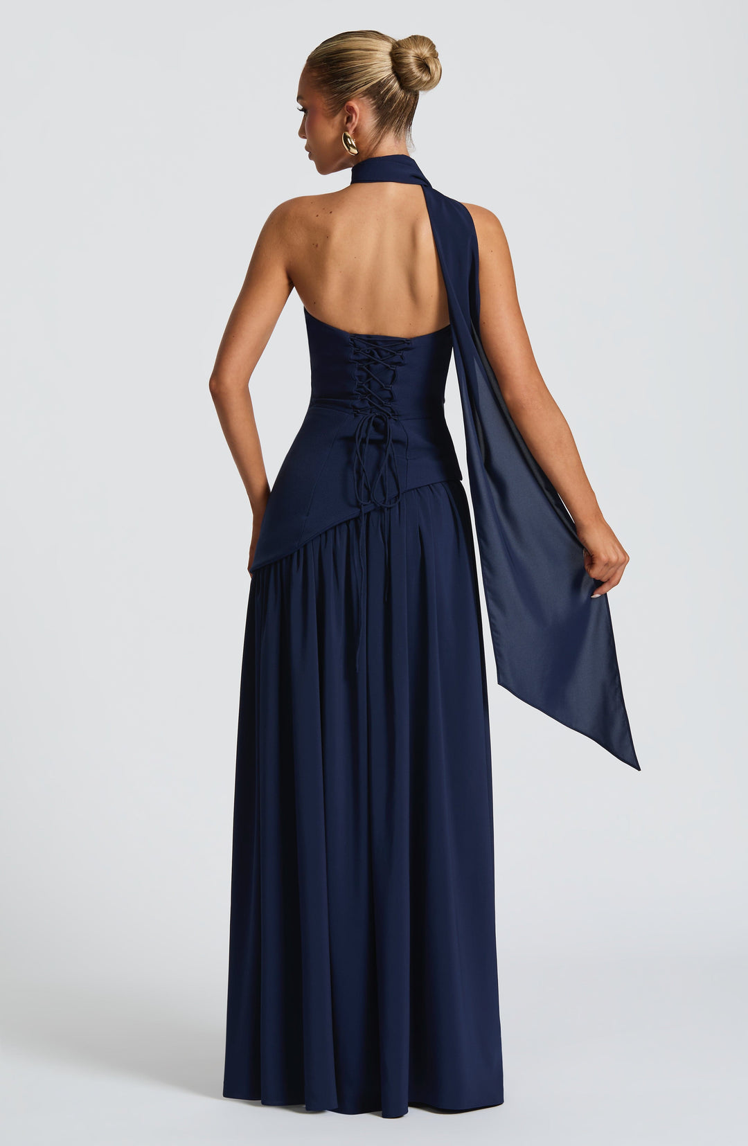 Jiselle | Brown Tight High Split Maxi Dress