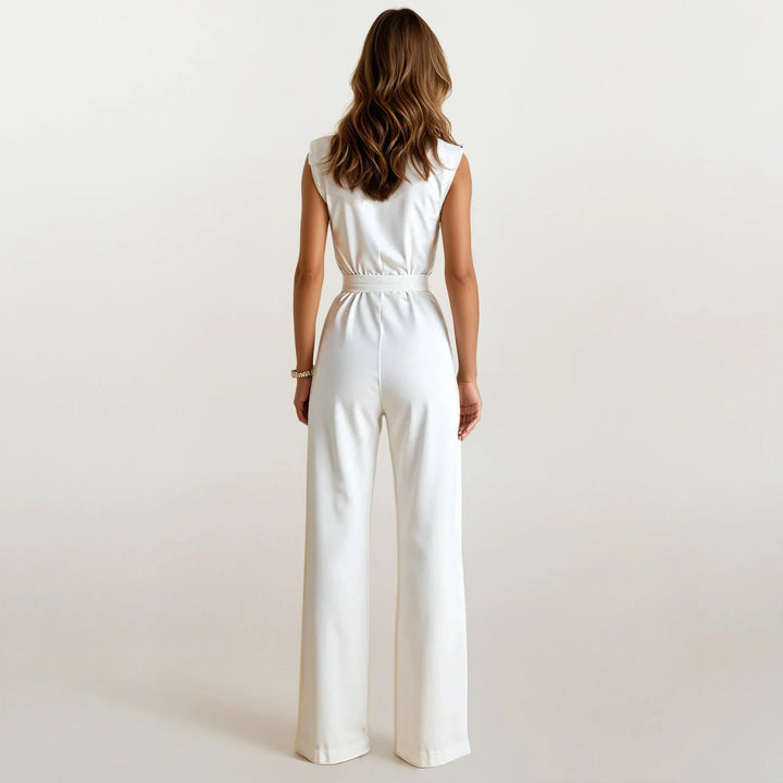 Noele - Khaki Sleeveless Jumpsuit