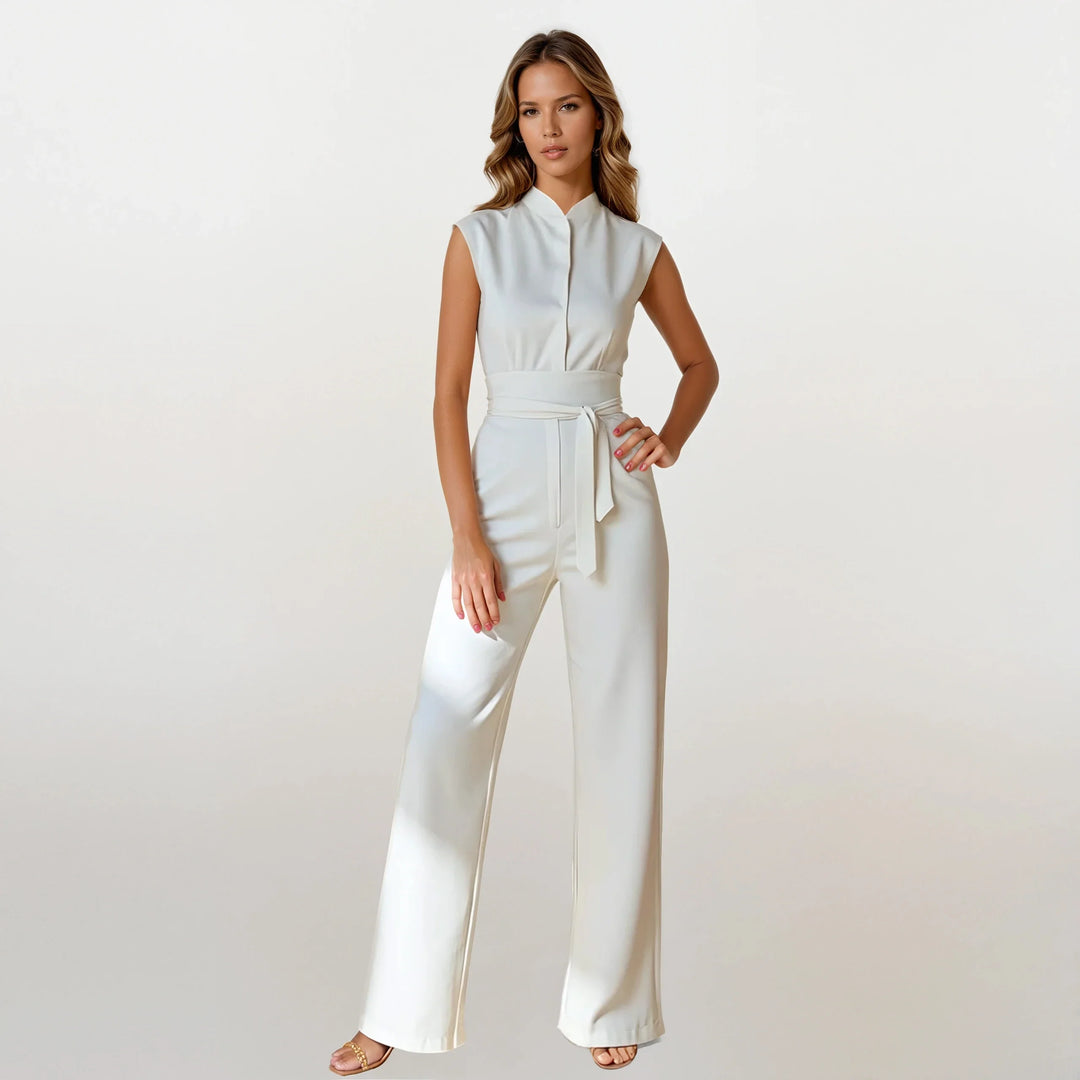 Noele - Khaki Sleeveless Jumpsuit