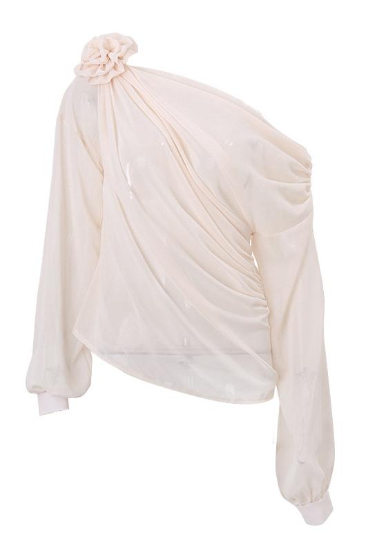 Mellany | Flower One Shoulder Top