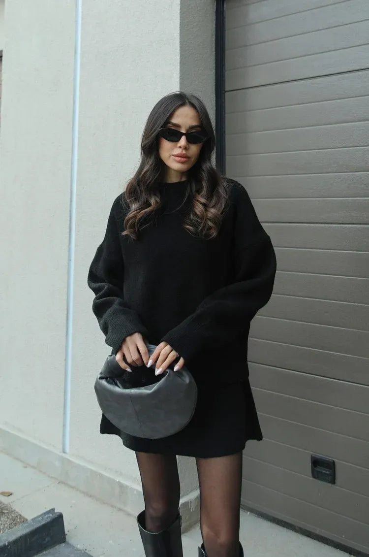 Olivia - Jumper And Mini Skirt Knitted Co-Ord
