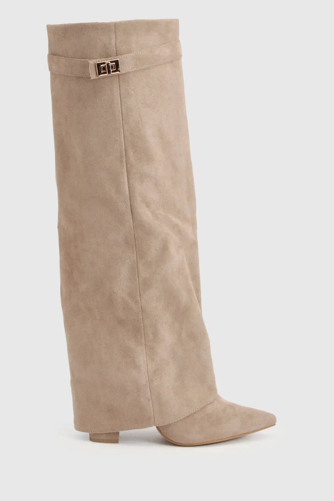 Orie | Buckle Pointed-Toe Knee-High Boots