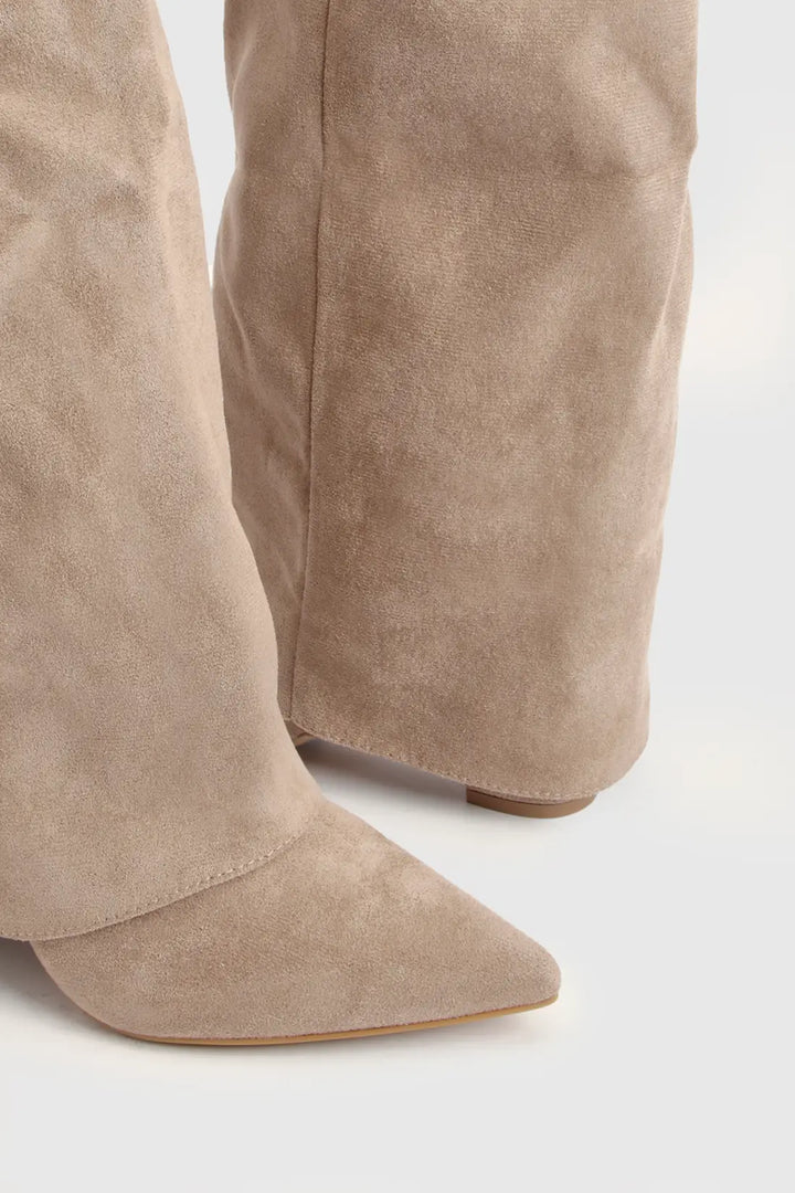 Orie | Buckle Pointed-Toe Knee-High Boots