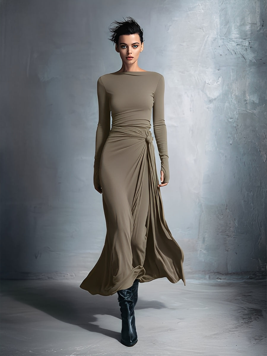 Sienna | Wrap Knotted Maxi Dress